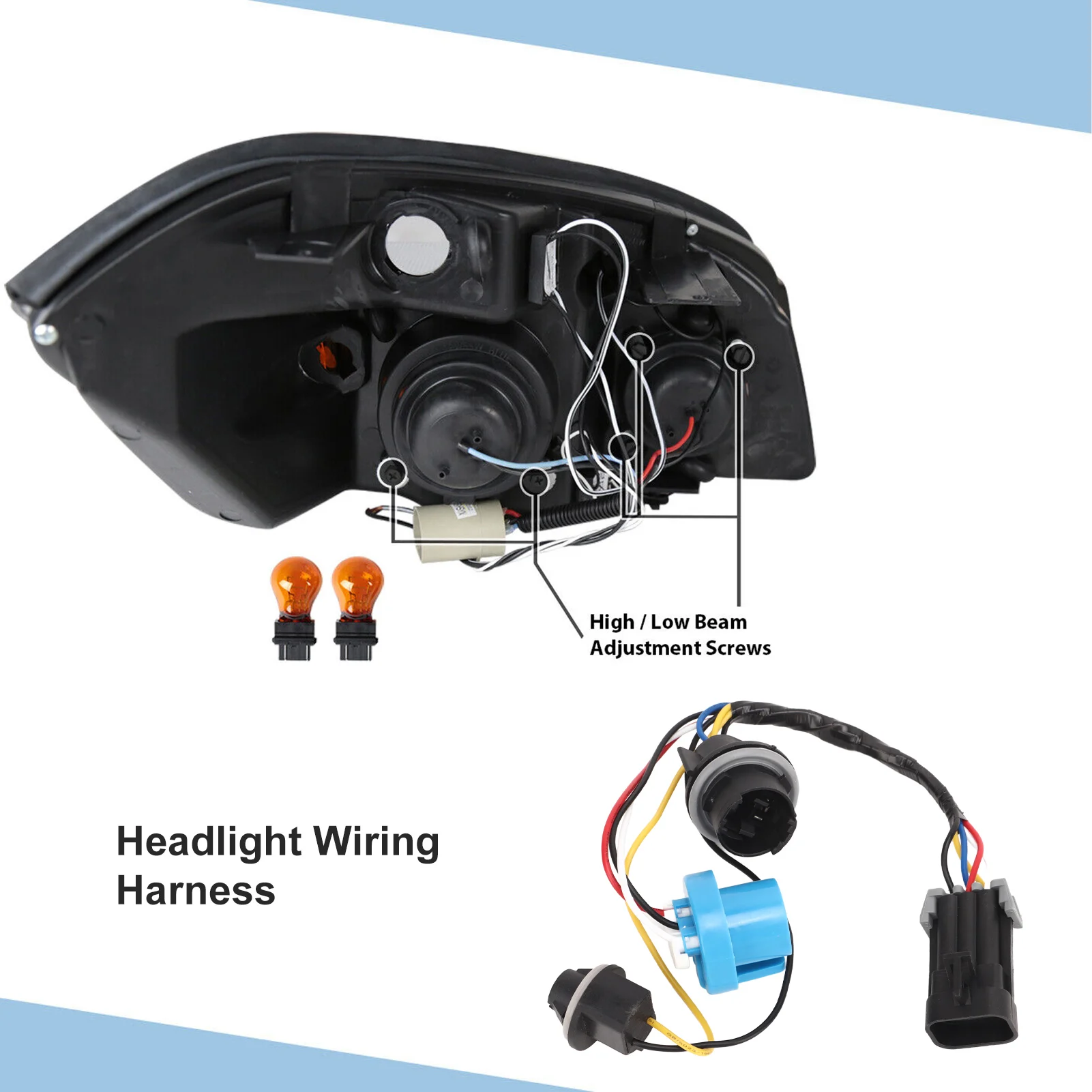 

Жгут проводов фары (проводка) OE 22740620 645205, замена для Chevrolet Cobalt, Pontiac G5, Pursuit 2005-2009