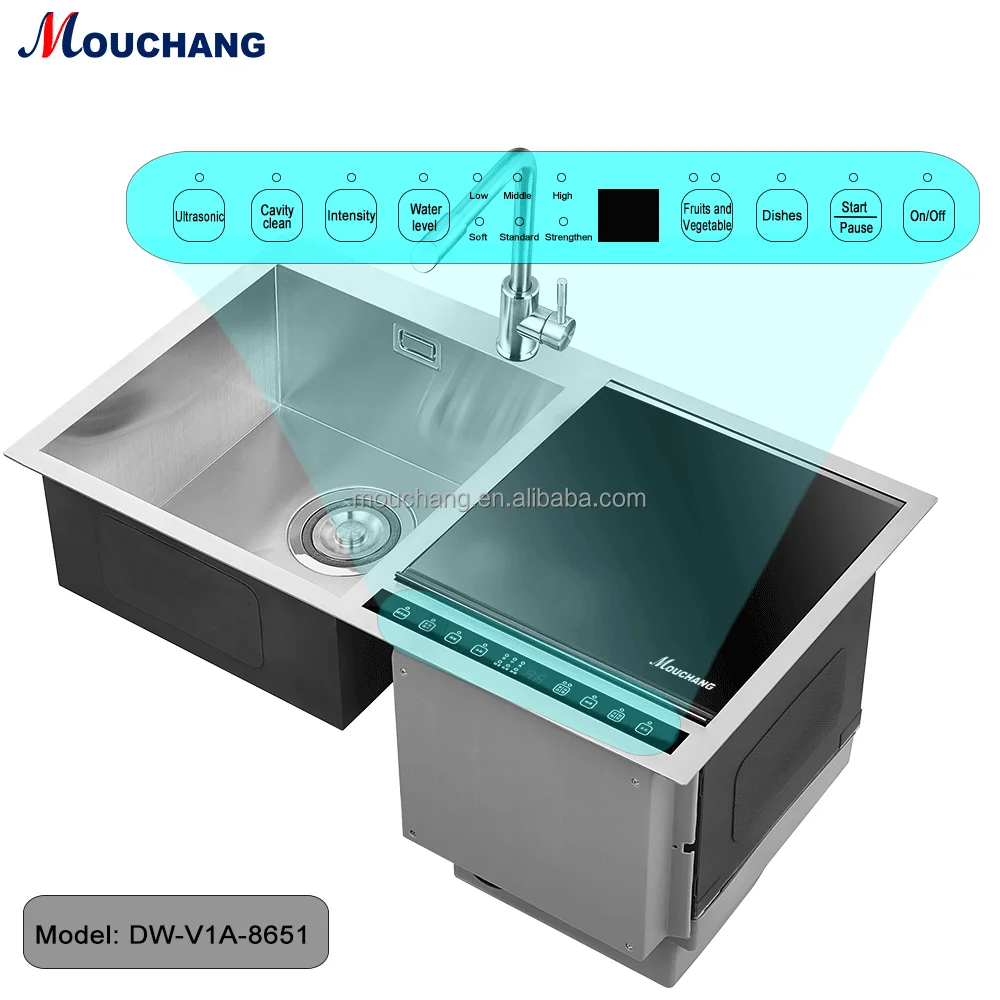 Integrated Sink Dishwasher DW-V1A-8651 Multifunction Ultrasonic Fruit &sea Food &glass, Dishes Washing Machine Sink Dishwasher S