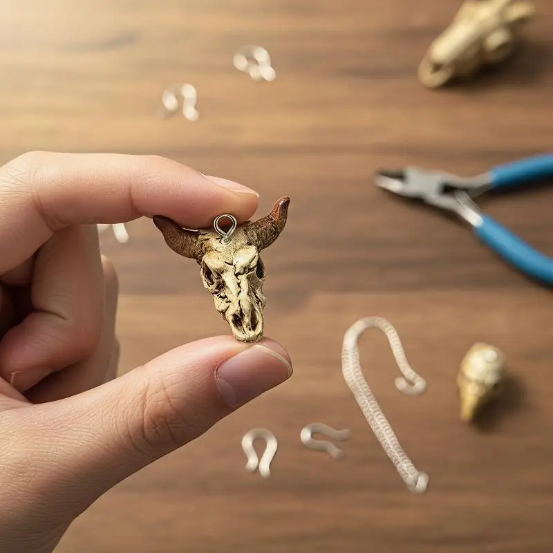 Retro Animal Skull Charms 2/10Pcs Mini Pendants for DIY Earring Jewelry Making Art Craft Hobby Supplies
