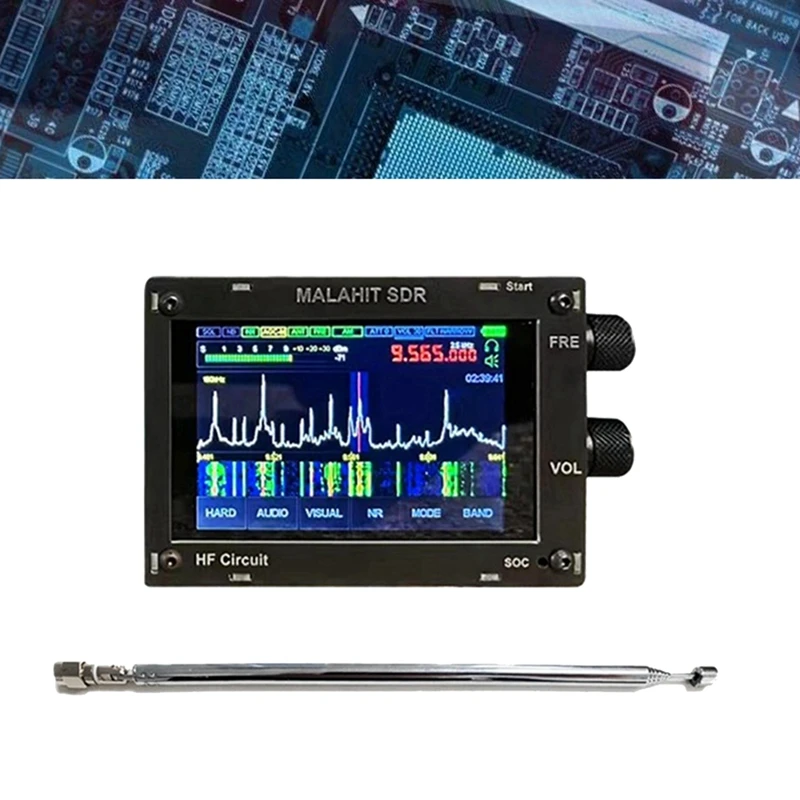 3.5 Inch Touch Screen Malachite SDR Pro Radio 50Khz-2GHZ Full Band Aviation Band DSP SDR Receiver With Antenna