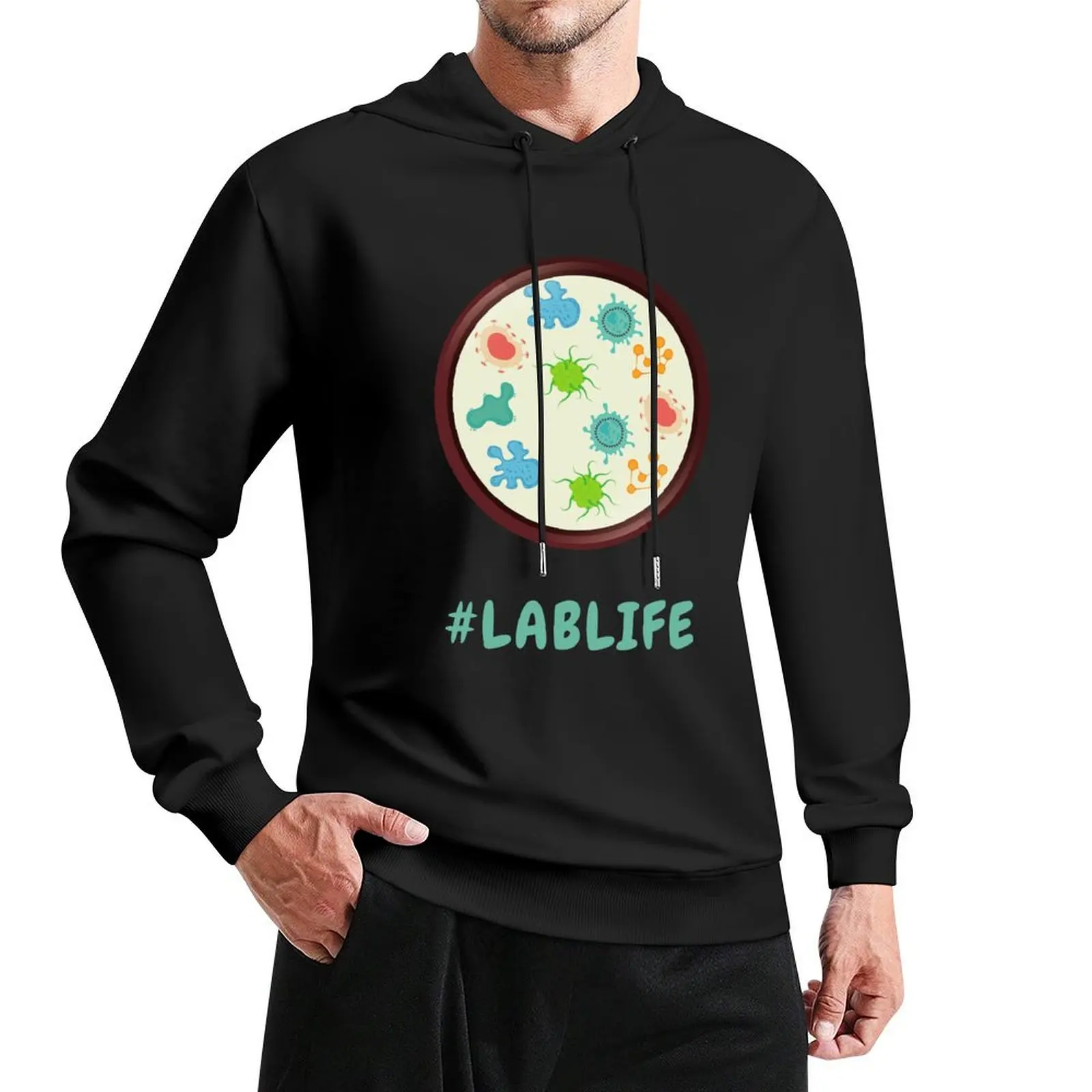 #LABLIFE Petri dish Culture Medical Laboratory Science Micro Pullover Hoodie graphic t shirts men men's clothing graphic hoodies