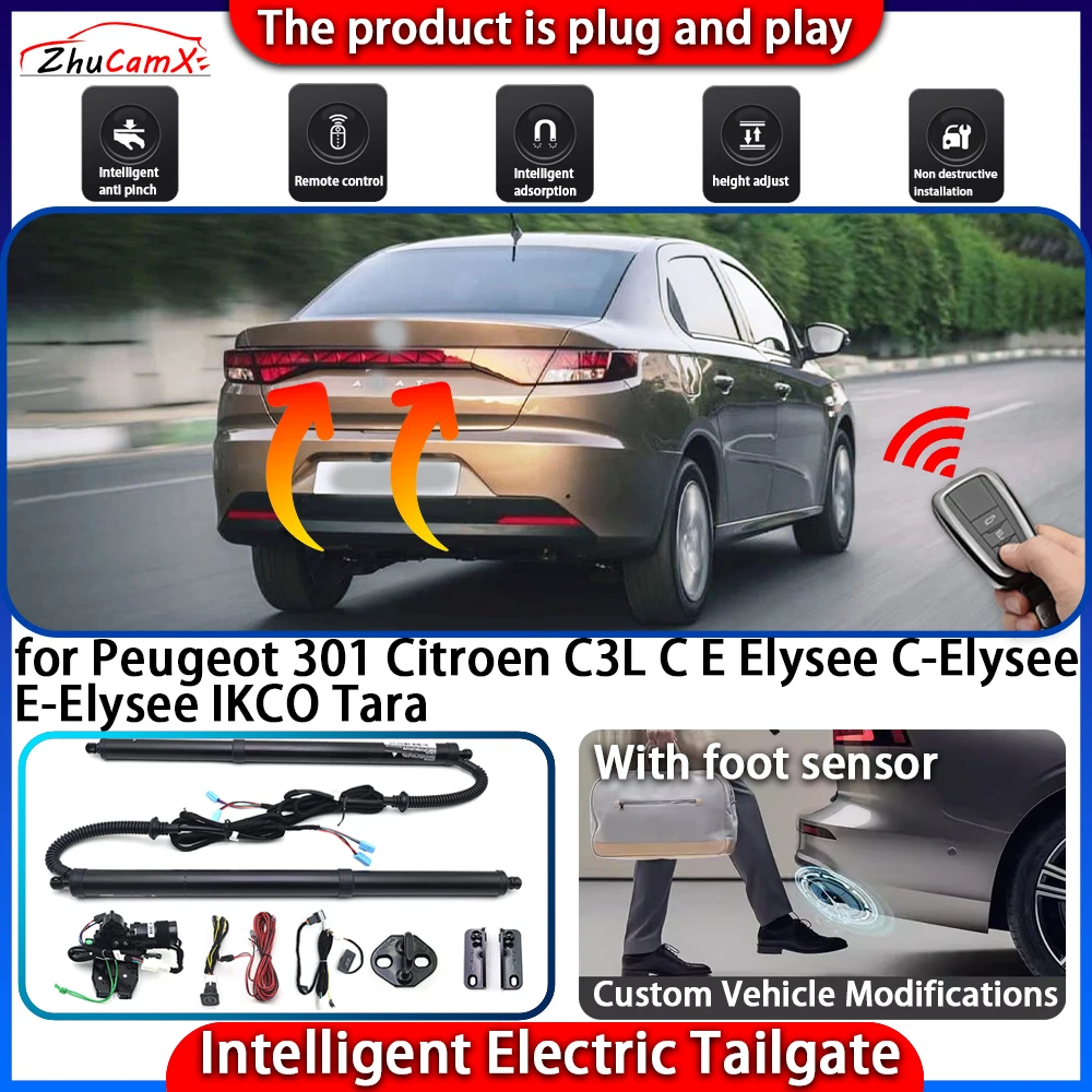 

Smart Powered Tailgate for Peugeot 301 Citroen C3L C E Elysee C-Elysee E-Elysee IKCO Tara Automatic Intelligent Electric Trunk