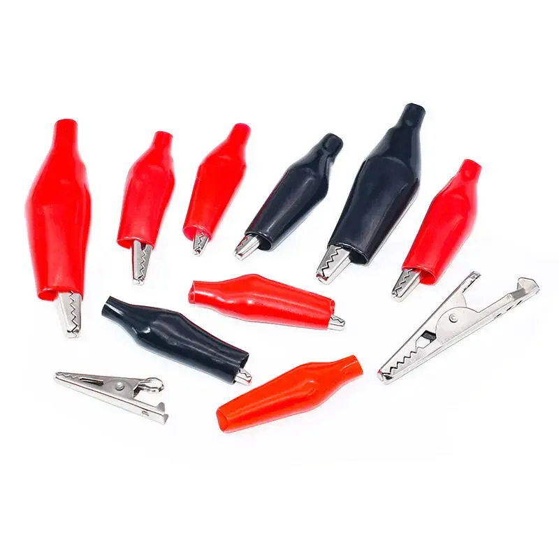 

Alligator Clip Sheath Clip Sall Battery Wire Power Supply Clip Connect To Electric Test Clip Conductive Clip Small