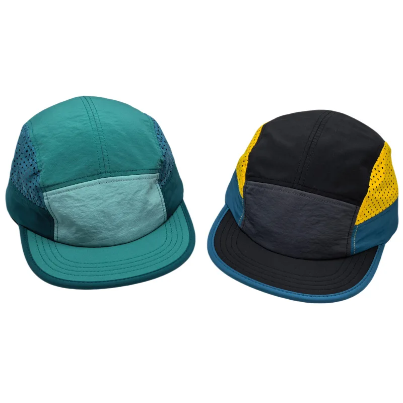 Ultralight 5 Panel Mesh Cap Dry Quick Breathable Running Cap Outdoor Sports Hat For Cycling Baseball Trail Running Snapback Hat