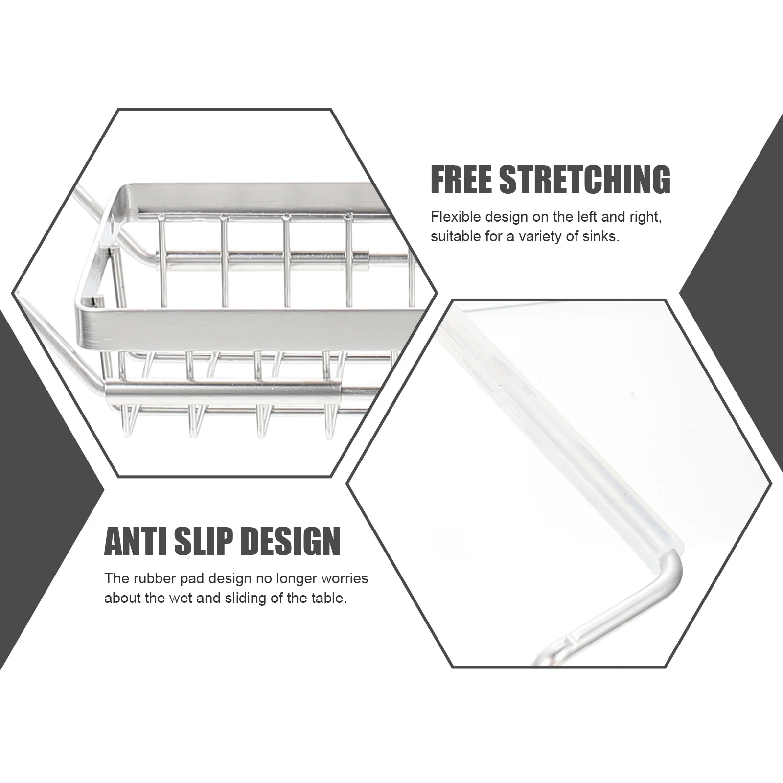 

304 Stainless Sink Rack Dishcloth Drying Sponge Sink Sponge St Holder ganizer Draining Shelf Kitchen Storage