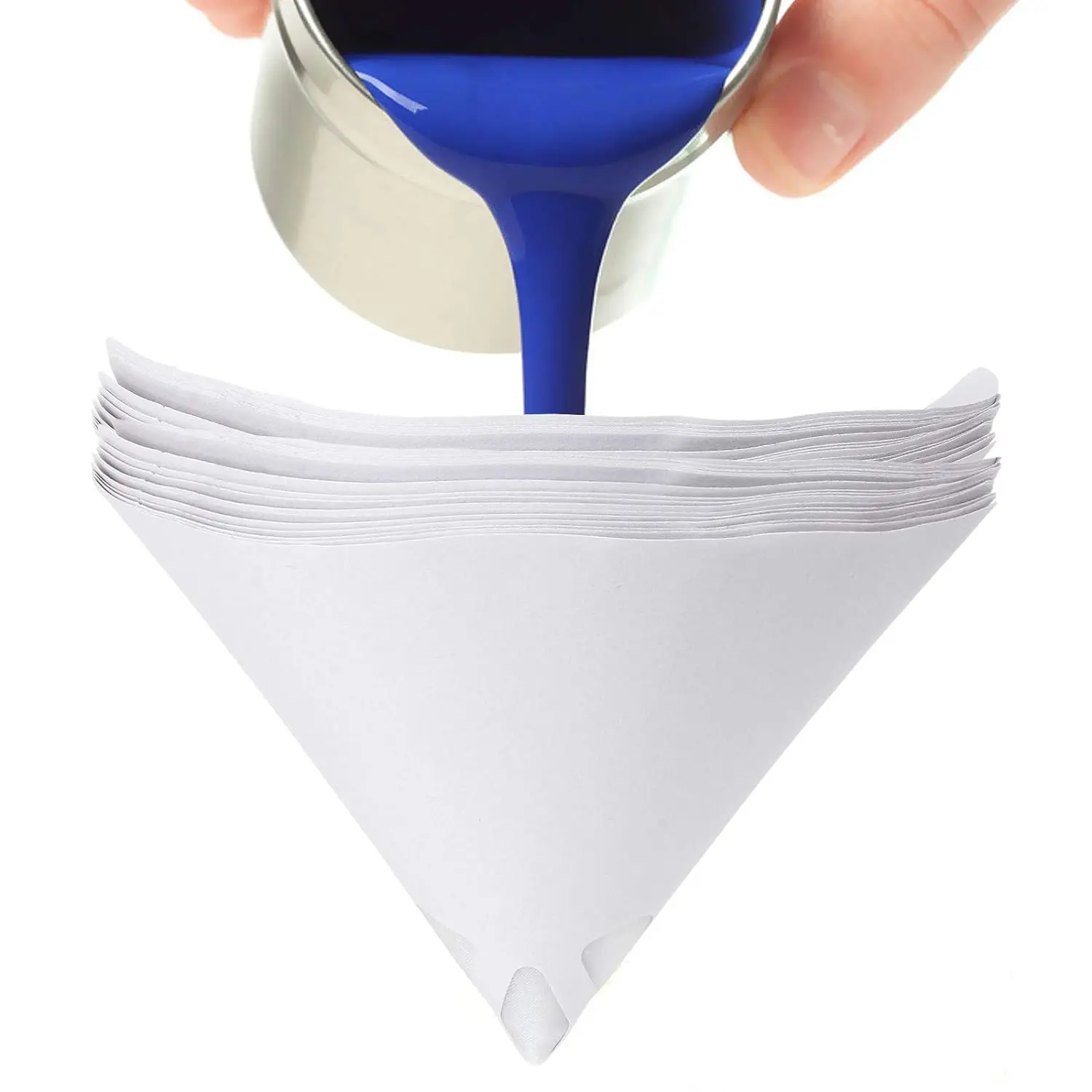 200 Pack Paint Strainer 150 Micron Fine Mesh Paper Paint Filter Cone Fine Nylon Mesh Funnel Hooks for Use Automotive