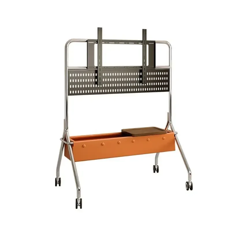Contemporary Durable Eco-Friendly Metal Adjustable TV Cart Easy Assembly Multi-Functional for Living Room Bedroom Use