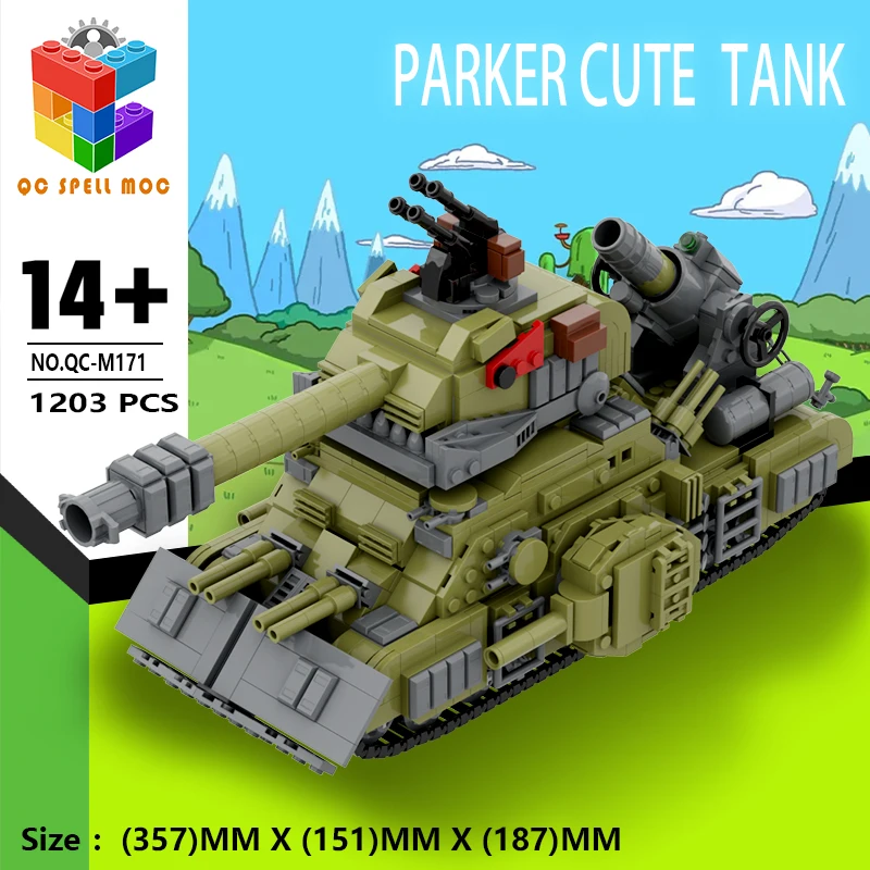 QICAI クリエイティブ MOC 戦車アニメーションソビエト IS-44 ブラザー