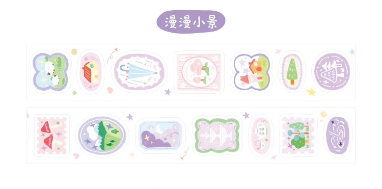 1–6 Rollen Washi-Tapes im frischen und süßen Stil, Scrapbooking-Aufkleber, Material, perfekt für Bastelarbeiten, DIY, Scrapbooking, Journaling-Zubehör – Detail 9
