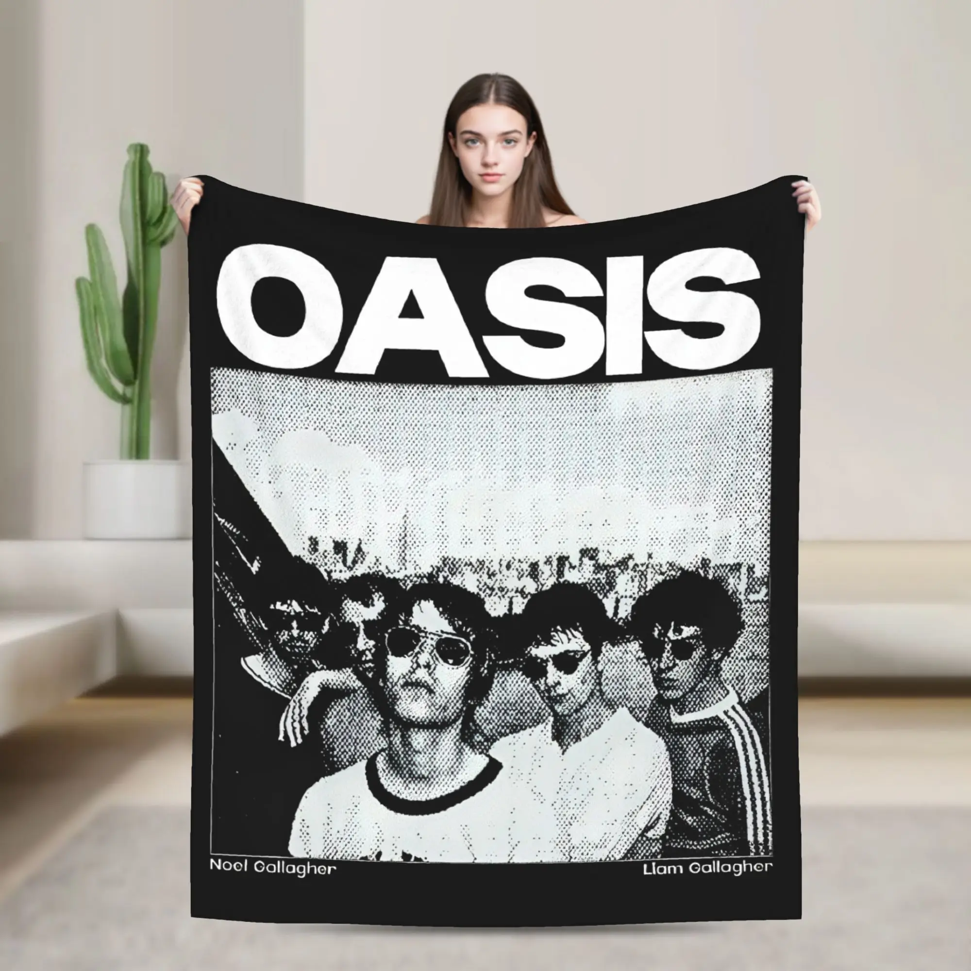 O-Oasis Rock Blankets  Fuzzy Vintage Breathable Throw Blankets for Home Restaurant Summer
