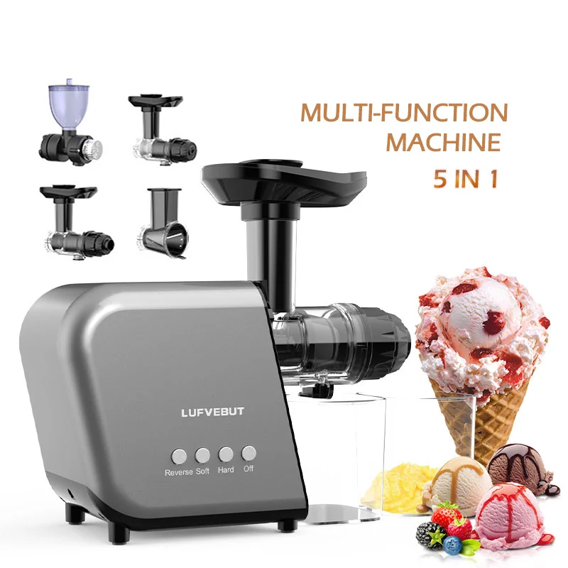 5 in 1 Kitchen Reverse Drinking Smooth Taste Vegetable Extractors Juicing Machine Make Ice Cream