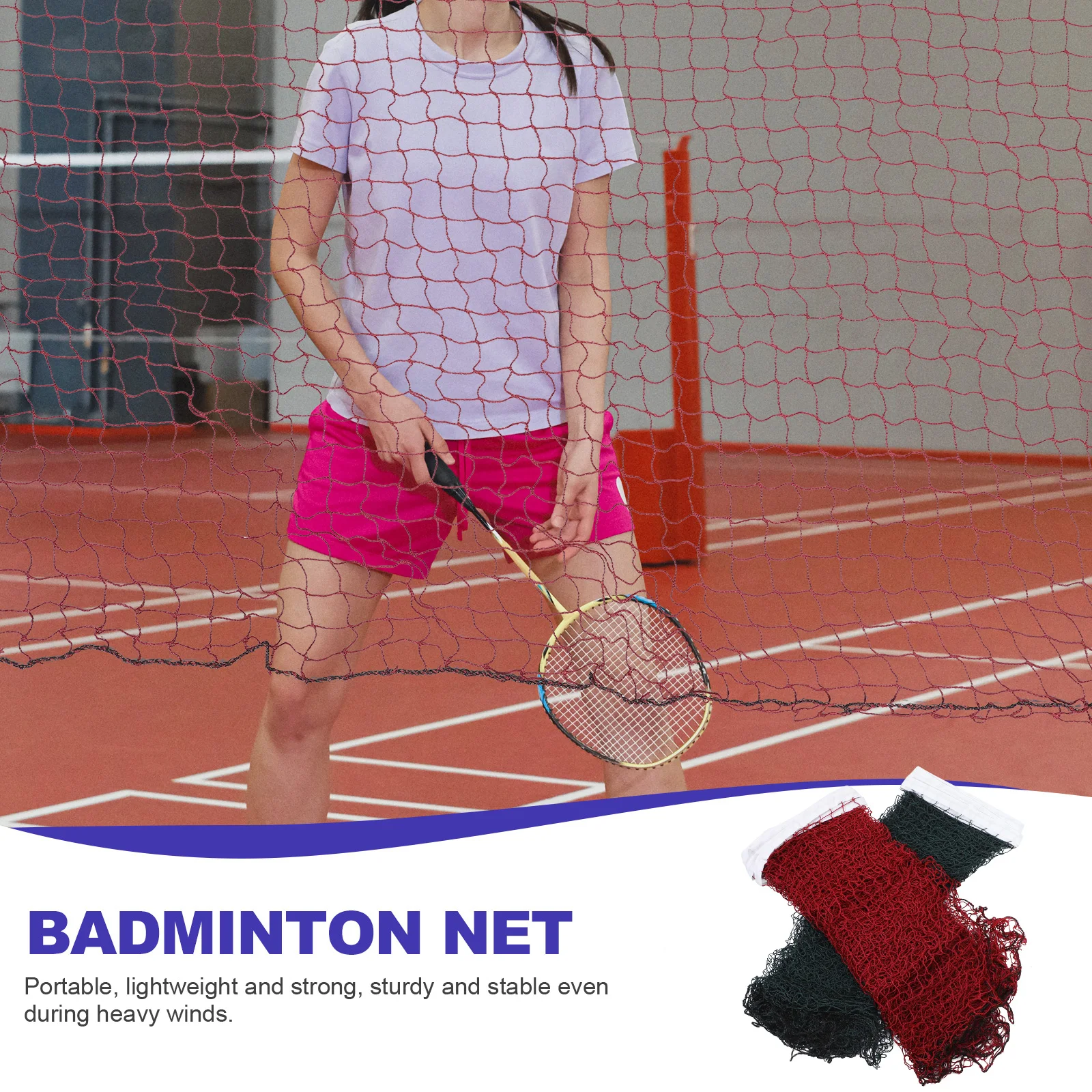 

Portable Badminton Net Lightweight Outdoor Sports Equipment Compact Volleyball Net For Kids Backyard Fun