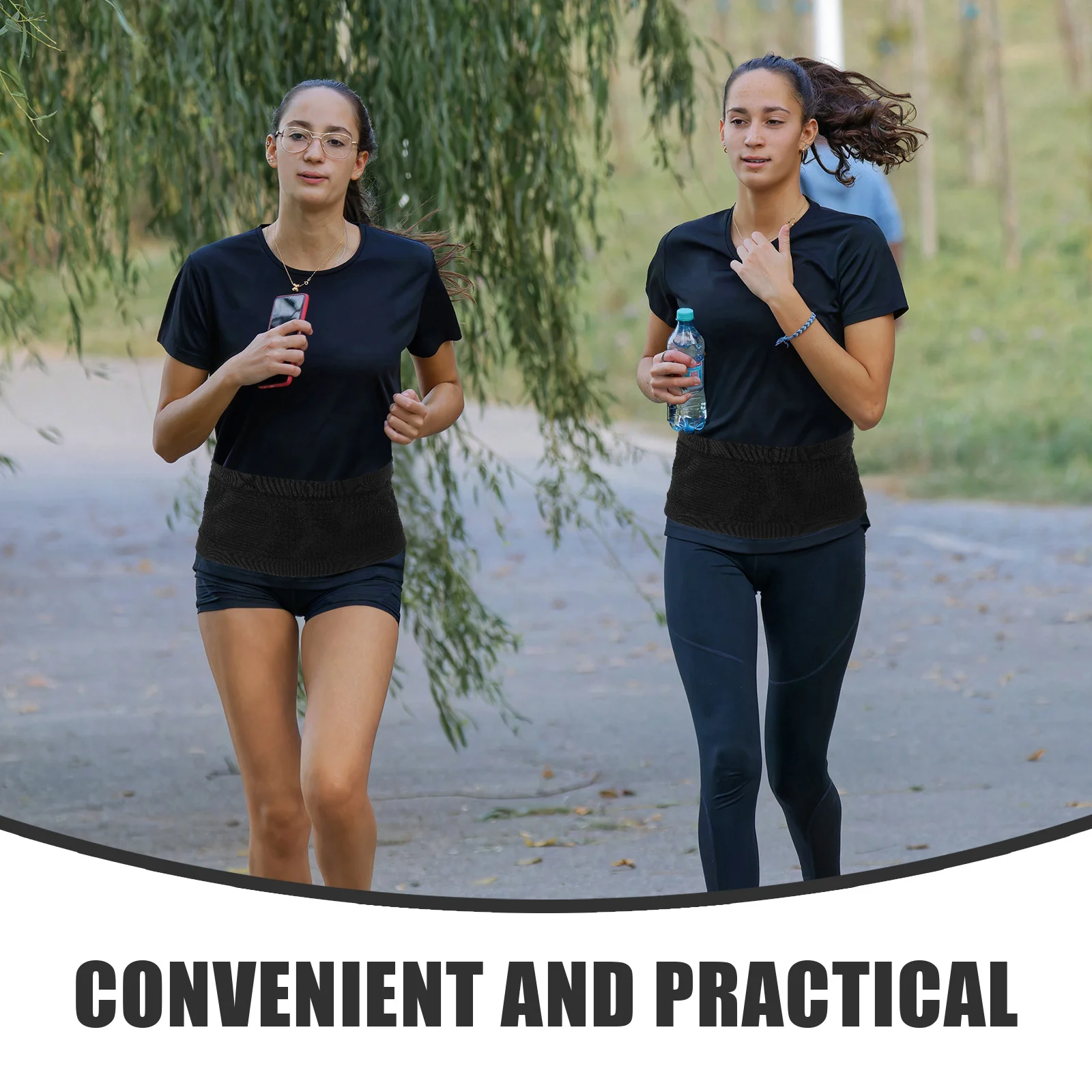 حقيبة خصر للجري ذات سعة كبيرة، حقيبة بحزام قابلة للتعديل عالية المرونة وقابلة للتنفس، مناسبة للمشي لمسافات طويلة والسفر والجري