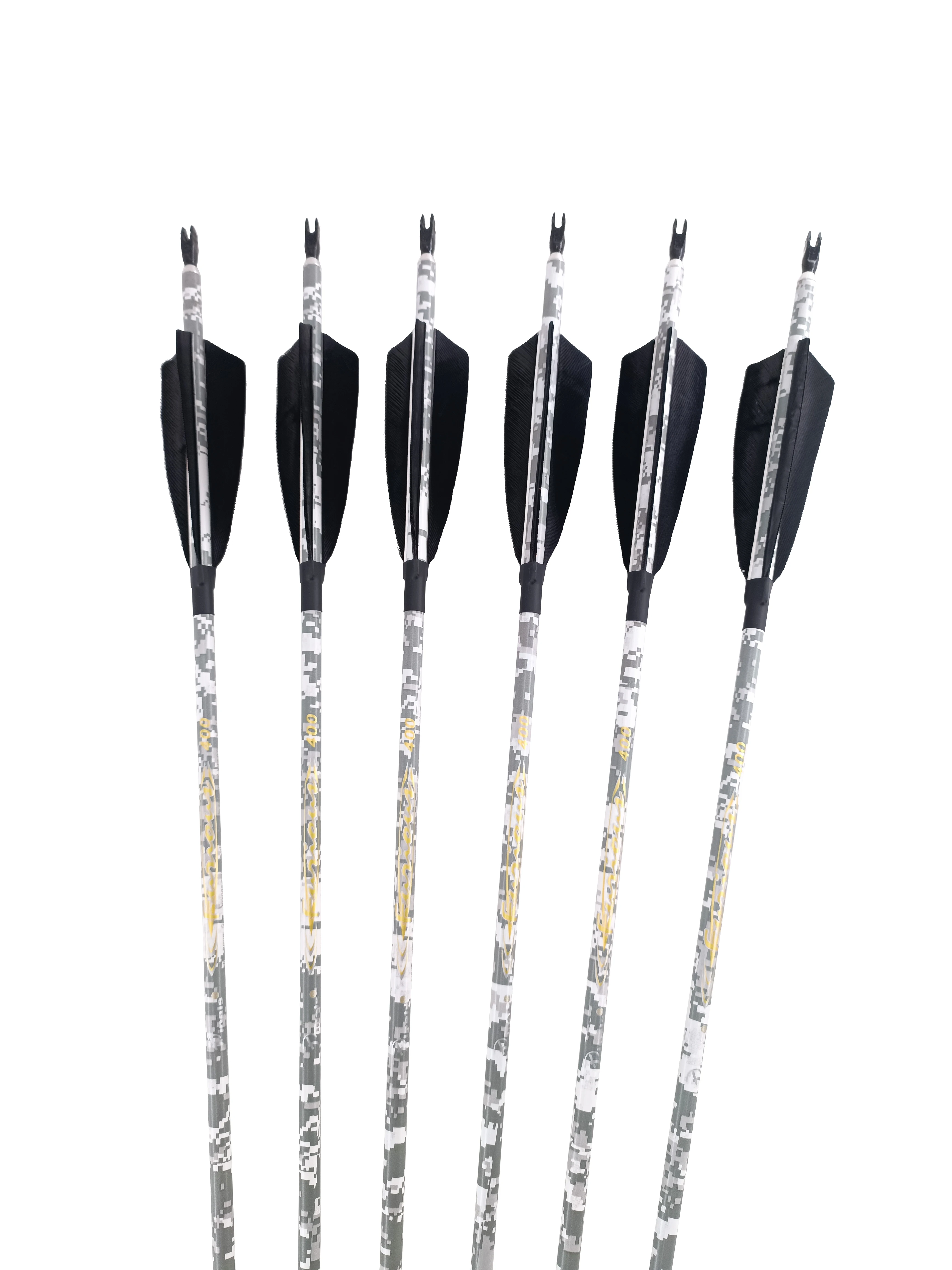 Archery Carbon Arrows Shaft Spine 300-400 length 30Inch ID6.2mm 100grain Replaceable points for Compound Bow Hunting Shooting