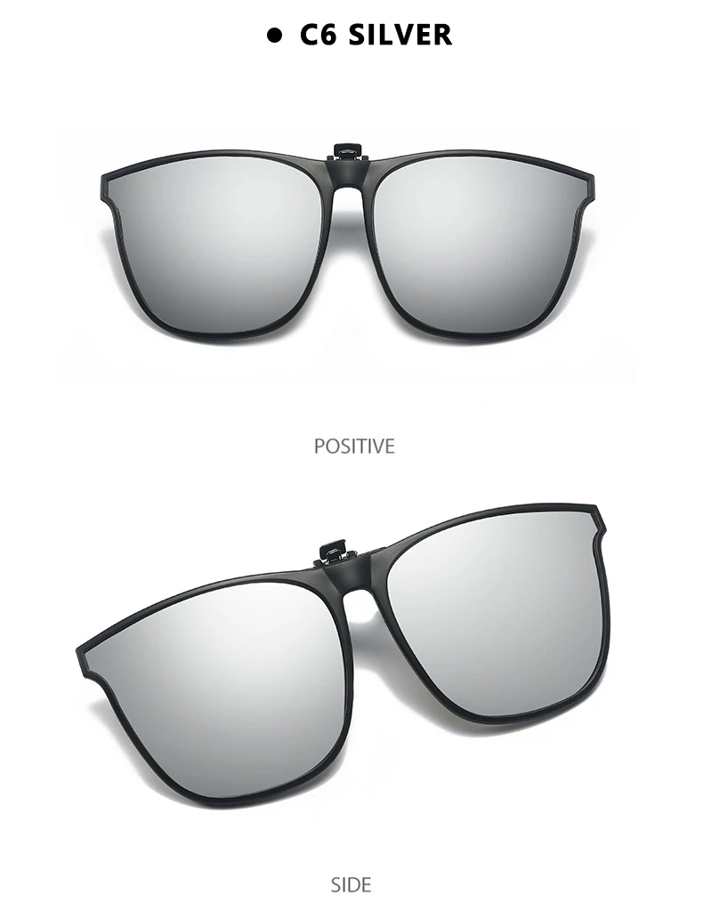 Polarisierte Clip Auf Sonnenbrille Männer Auto Fahrer Brille Nachtsicht Gläser Anti Glare Vintage Quadratische Gläser Oculos – Detail 15