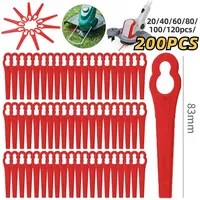 20-200pcs Lawnmower Blades Plastic L83 Grass Cutting Blade Replacement Parts Mowing Machine Blade Garden Cordless Grass Trimmer