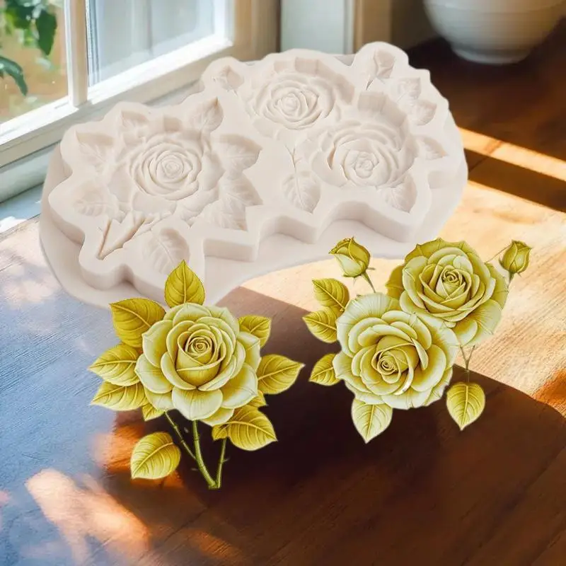 الزهور يترك سيليكون قالب السكر كرافت الشوكولاته كب كيك قالب الخبز أدوات تزيين الكعكة فندان #3