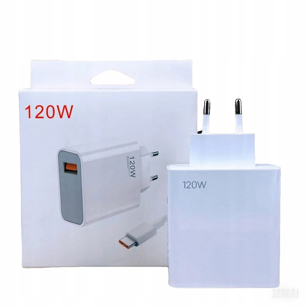 Original 120W Ladegerät Superschnelles Aufladen EU Hypercharge Adapter für Xiaomi Redmi Note 11 12 13 Pro Plus 5G Mi 14 13 13T Mit Typ-C Kabel