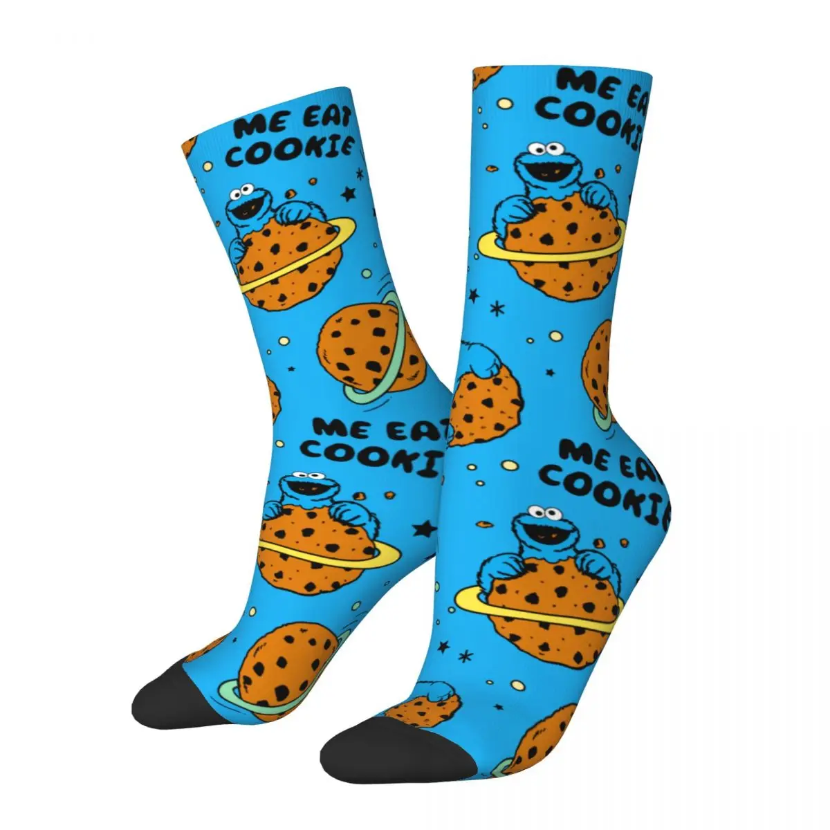 Women Men\'s Cute Blue Cookies Monsters Socks Cute Fashion Socks Harajuku Merchandise Middle Tube Crew Socks Amazing Gift