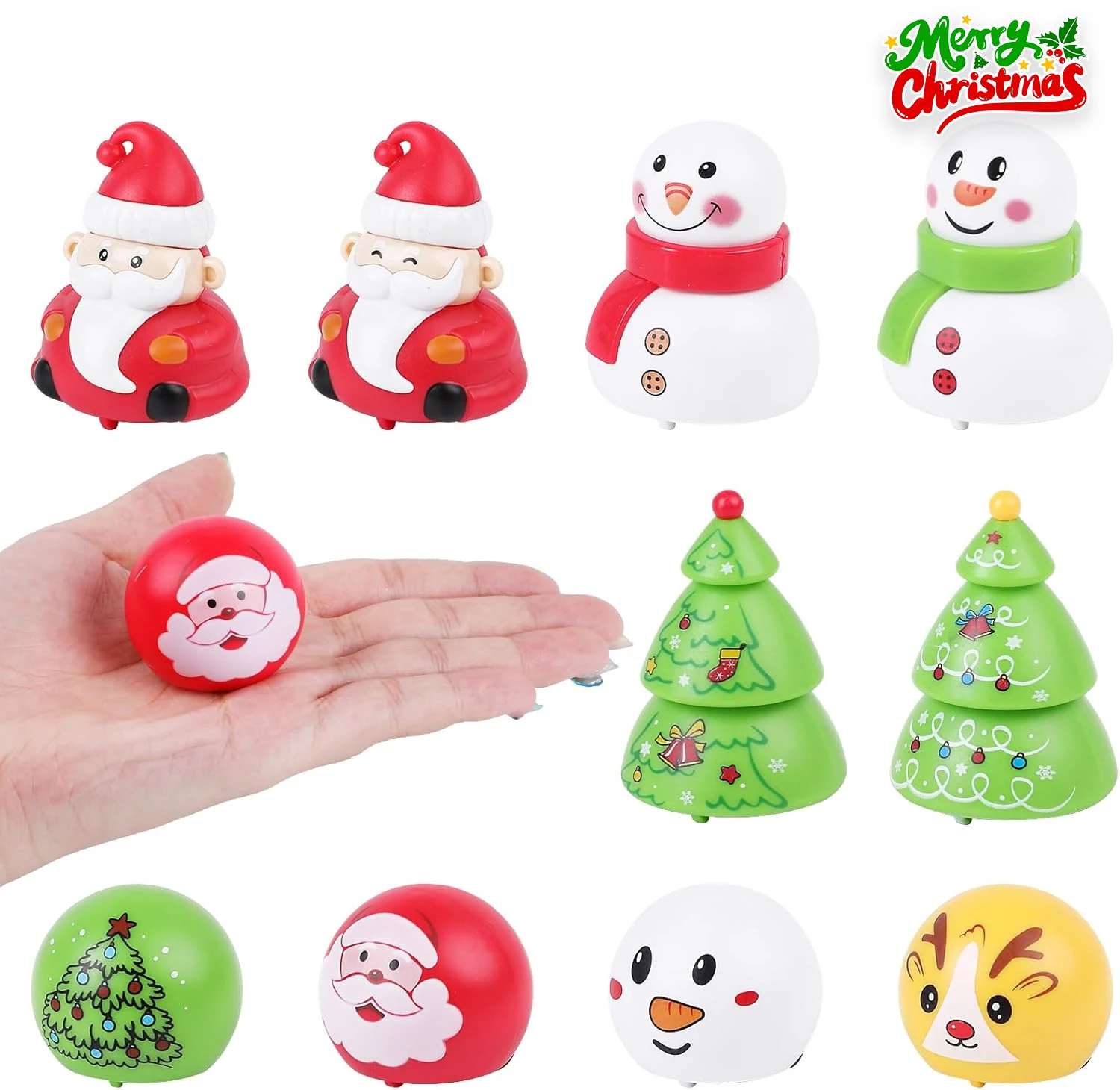 

Christmas Themed Pull Back Cars for Children Mini Holiday Toy Vehicles with Fun Reverse Action Ideal for Party Favors