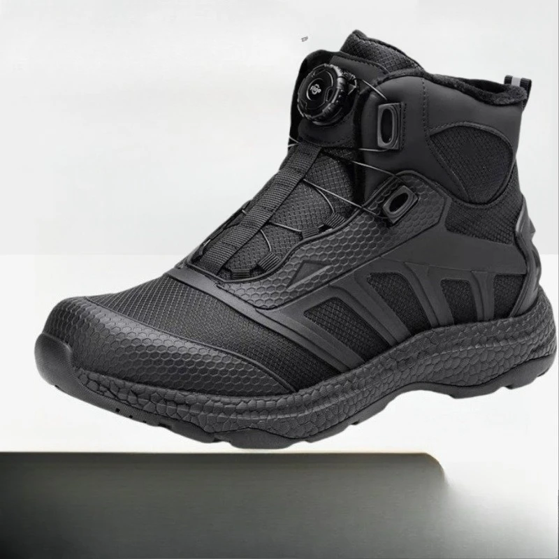 

Новые мужские черные ботинки 2026 года, высококачественные повседневные уличные нескользящие походные ботинки
