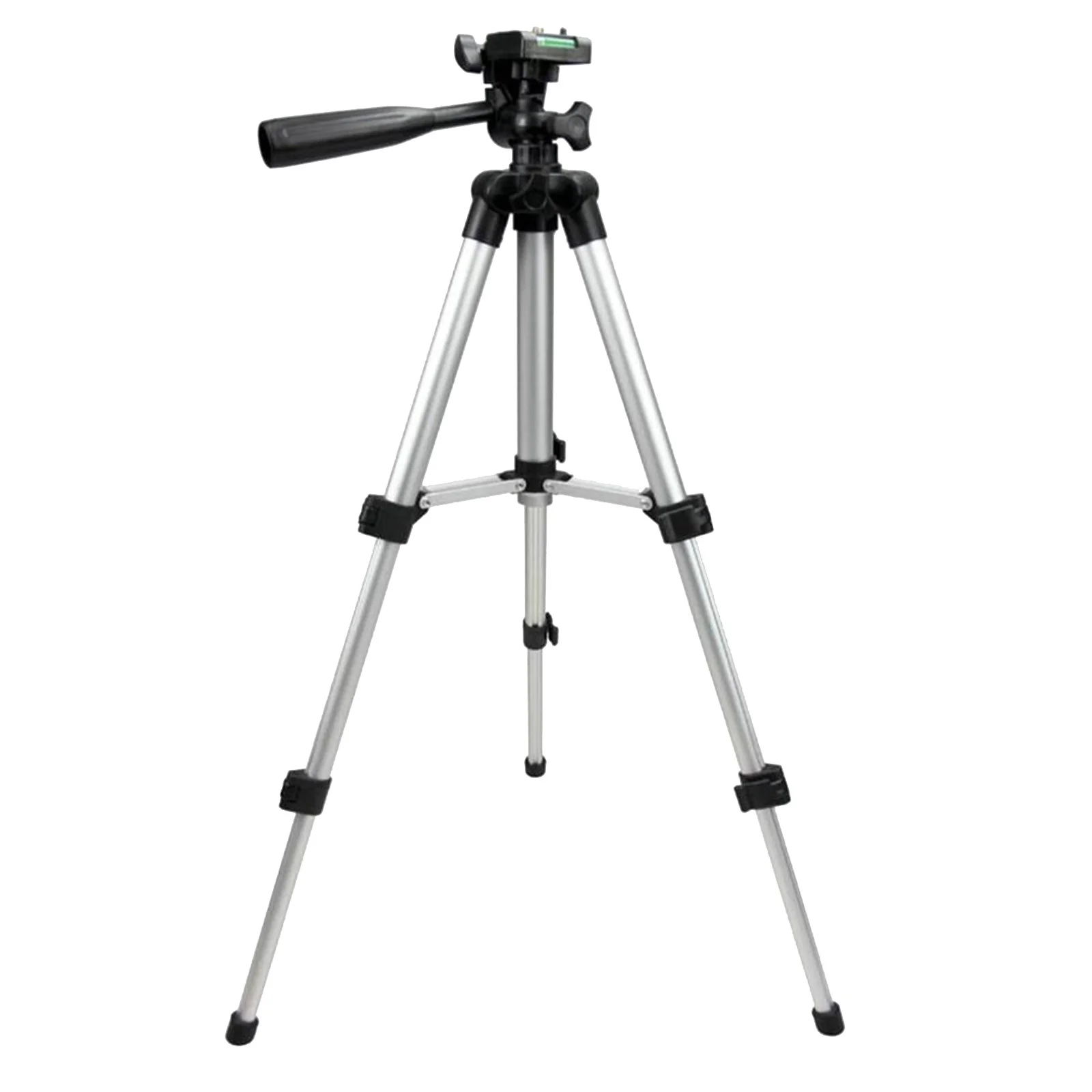 高さ調節可能-360-度回転カメラ三脚スタンド-クイックリリースマウント-デジタル一眼レフ液晶モニター用-ビデオカメラ-シルバー