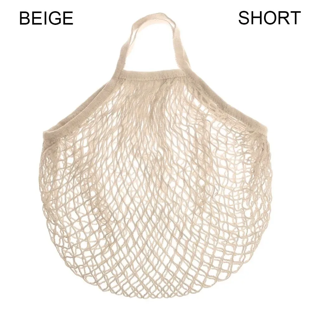 1Pc Reusable Cotton Mesh Bag Shopping String Fishnet Net Turtle Bags Storage Handbag Tote Woven Net Tote Environmental Protectio