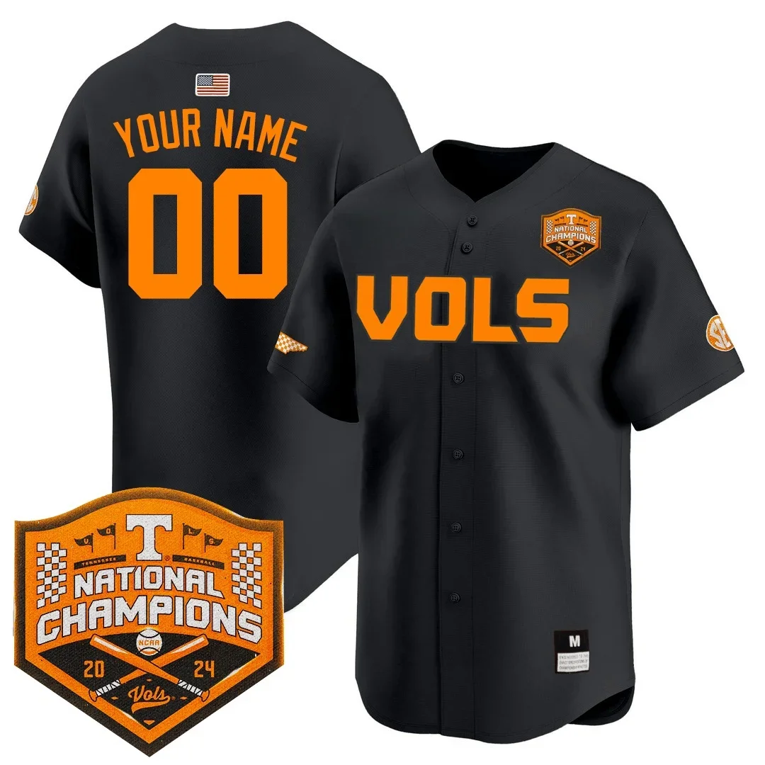 

Custom Tennessee Volunteers 2024 Champions Vapor Premier Limited baseball Jersey #1 Christian Moore #25 Blake Burke S