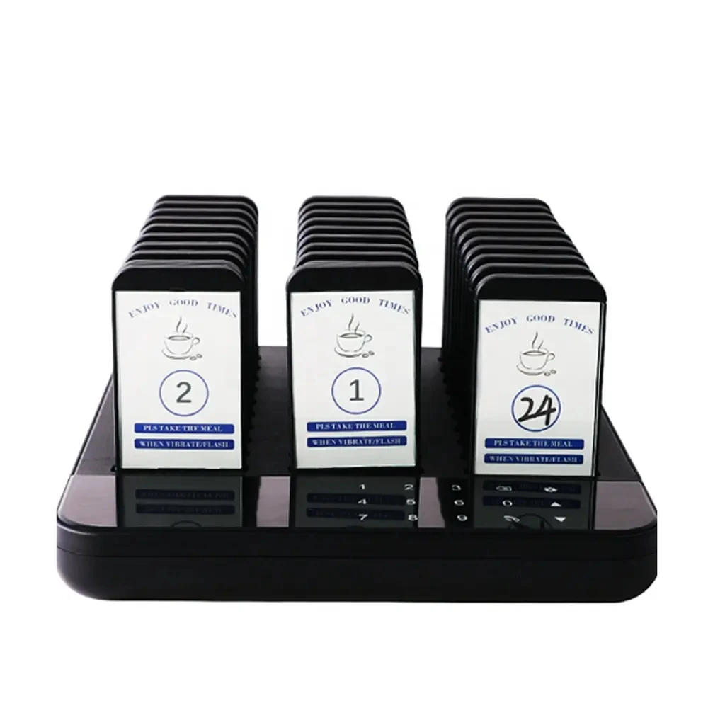 Wireless Calling Paging System 30 Beepers Buzzers ร้านอาหาร Pager System สําหรับรถบรรทุกอาหารโบสถ์ Coffee House Cafe Food Court