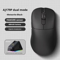 Ajazz Aj179 APEX 8K Wireless Gaming Mouse with PAW3950 Sensor Ergonomic Three Mode Charging Base Lightweight 400mAh PC Gamers