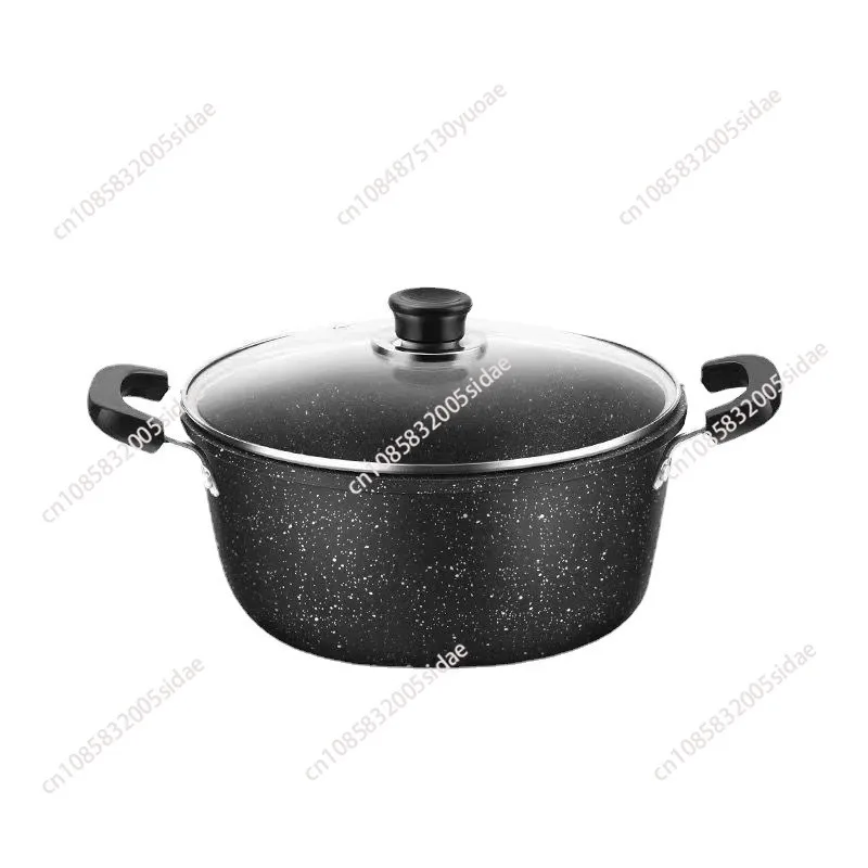 Binaural stew pot with non-stick pan universal stove