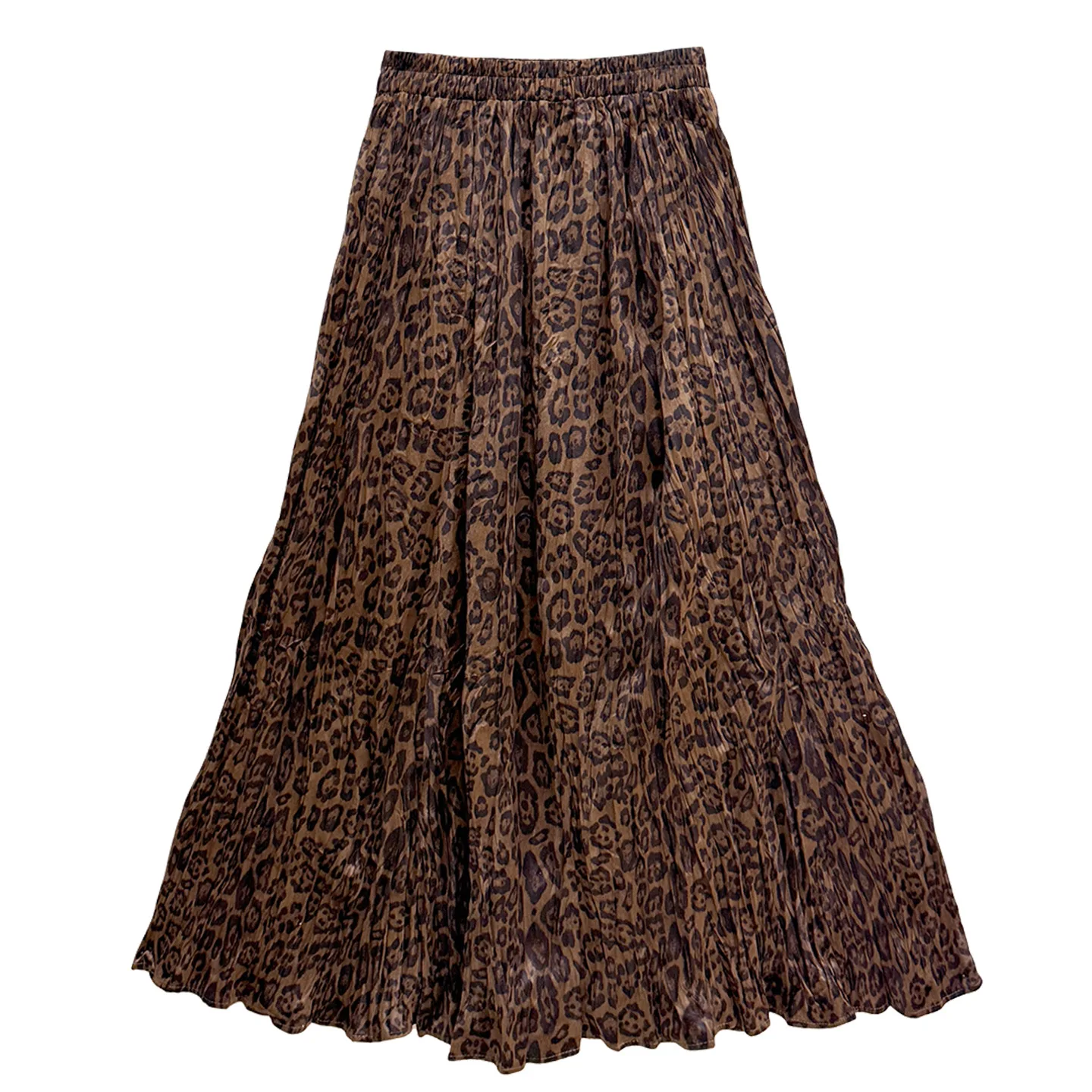 NYFS américain hottie rétro imprimé léopard femme jupes femme taille haute ample grande taille 2026 printemps jupe longue