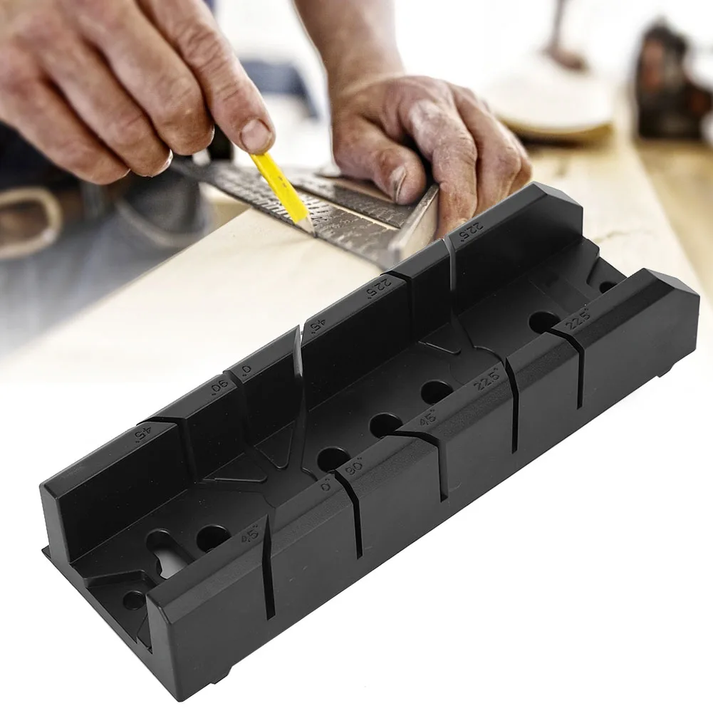 Miter Box Miter Cabinet Woodworking Miter Saw Box Cabinet 0/22.5/45/90 Degree Wood Gypsum Oblique Cutting Tool Miter Saw Cabinet