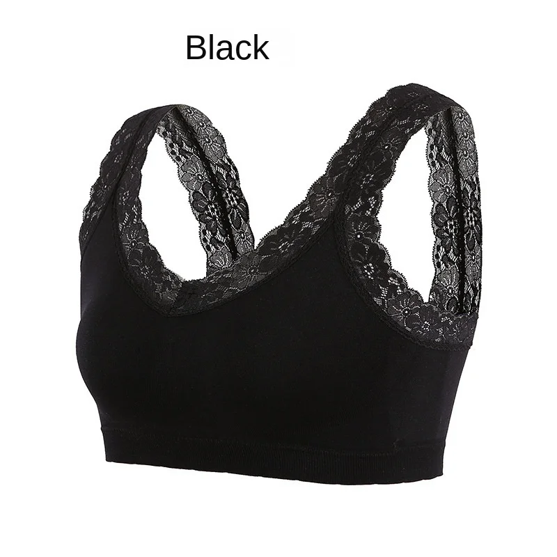 Sexy lace women\'s bra Boneless underwear inner match Sports vest with padded vest-style bottoming Wipe invisible sports bra