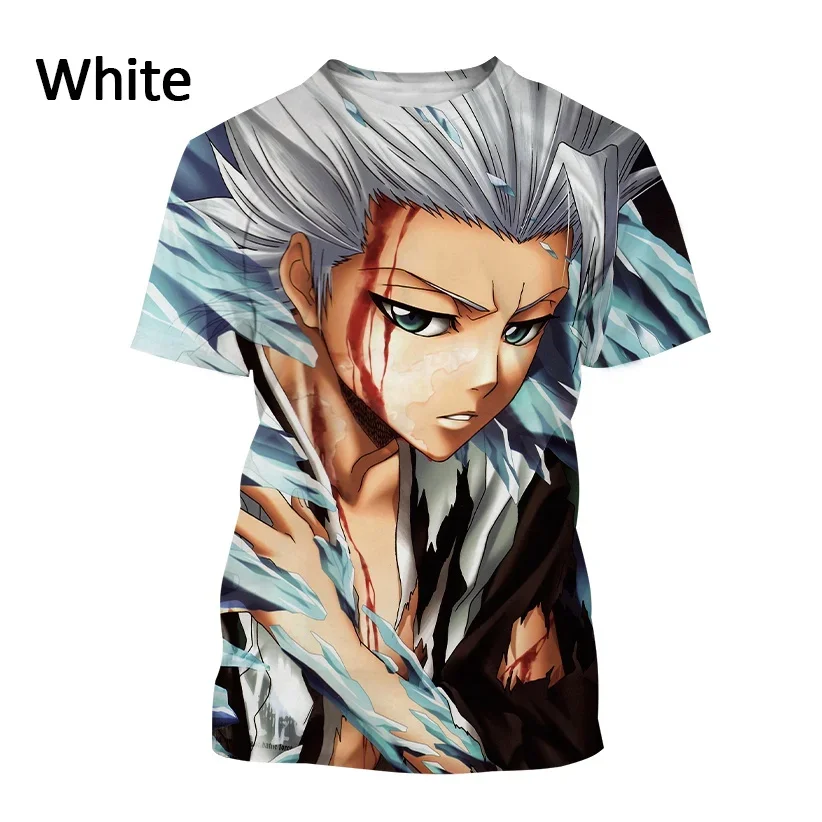 Japanese Anime BLEACH 3D Printing T-shirt Men's Fashion Cool Kurosaki Ichigo Round Neck Casual Unisex Cosplay Cool T-shirt Tops