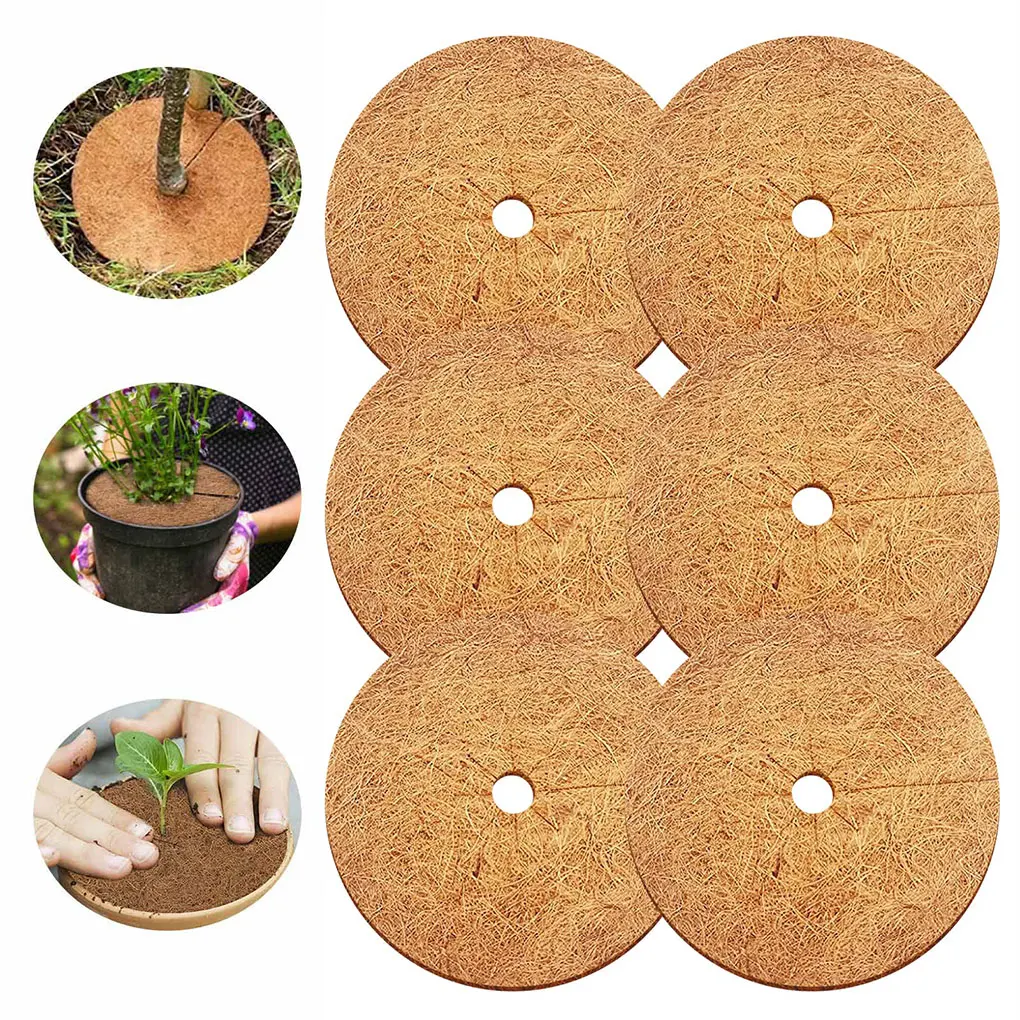 6pack/lot Convenient Plant Cover For Effective Winter Protection Effective Plant Protection Weed Mat 35*35CM 0.3-0.5cm