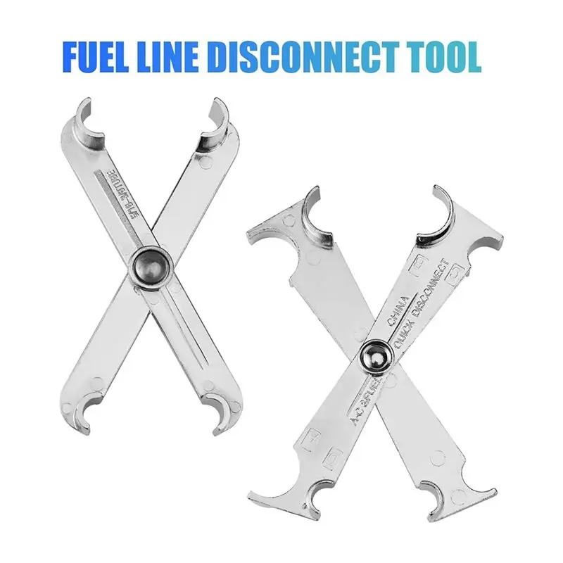 ABBO-Scissors Fuel Line Disconnect Tool(2Pcs), Fuel Filter Removal Tool- Includes 3/4, 5/8, 1/2, 3/8 And 5/16 Inch Tools