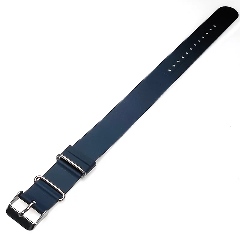 20MM 22MM High Quality Rubber Watch Band Wristband Silicone Sport Watch  Strap Accessories Steel Buckle WristBand