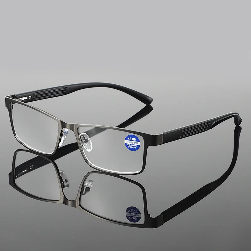 

Men Reading Glasses Women Presbyopia Glasses Computer Anti Blue Light Blocking Eyewear TR90 Metal Prescription Eyeglasses Frame