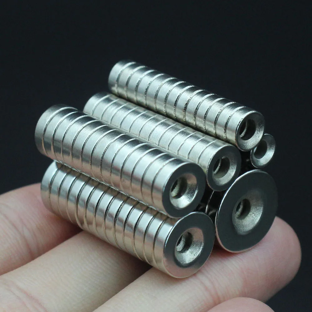 Round Magnet 6/7/8/10/12/15mm x 3mm Hole3mm Neodymium Magnet N35 Permanent NdFeB Super Strong Powerful Magnets With hole