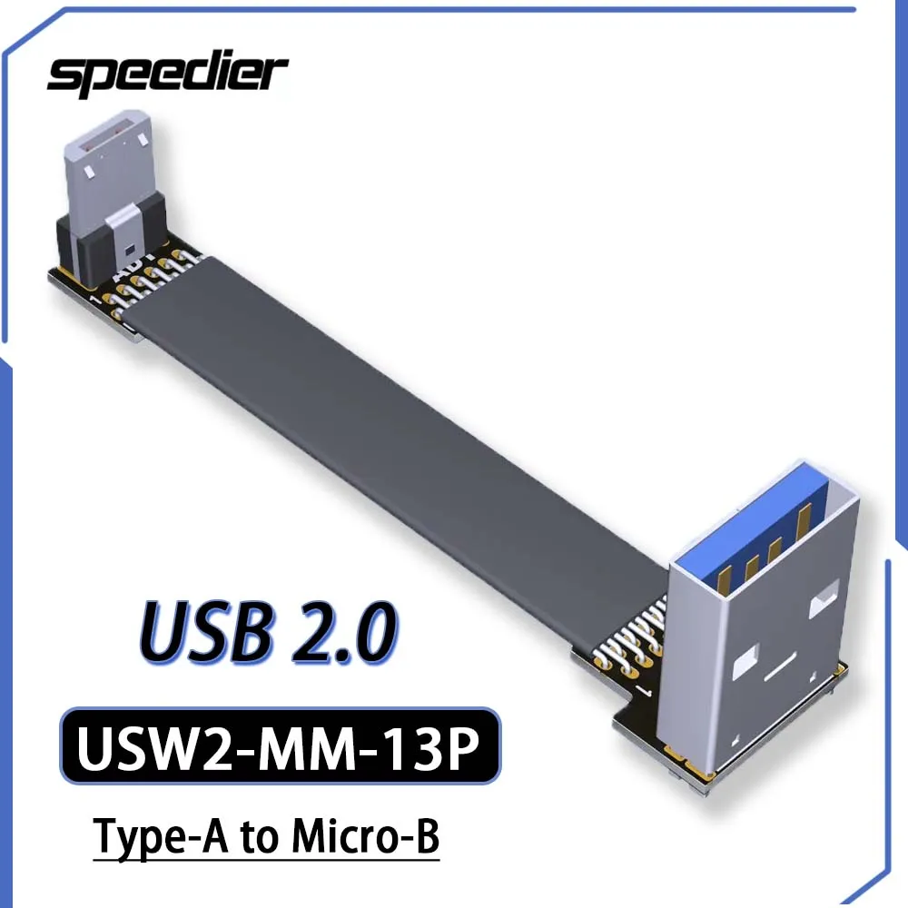 ADT USB 2.0 Dwuczęściowy standardowy kabel przejściowy typu A na Micro Micro-B 0,03-3 m męski na męski przedłużacz USB typu A Micro B