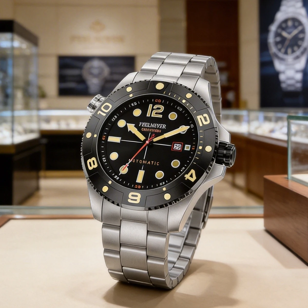 FeelNever – montre mécanique de luxe pour hommes, montre de sport professionnelle et décontractée en acier inoxydable, automatique, à la mode