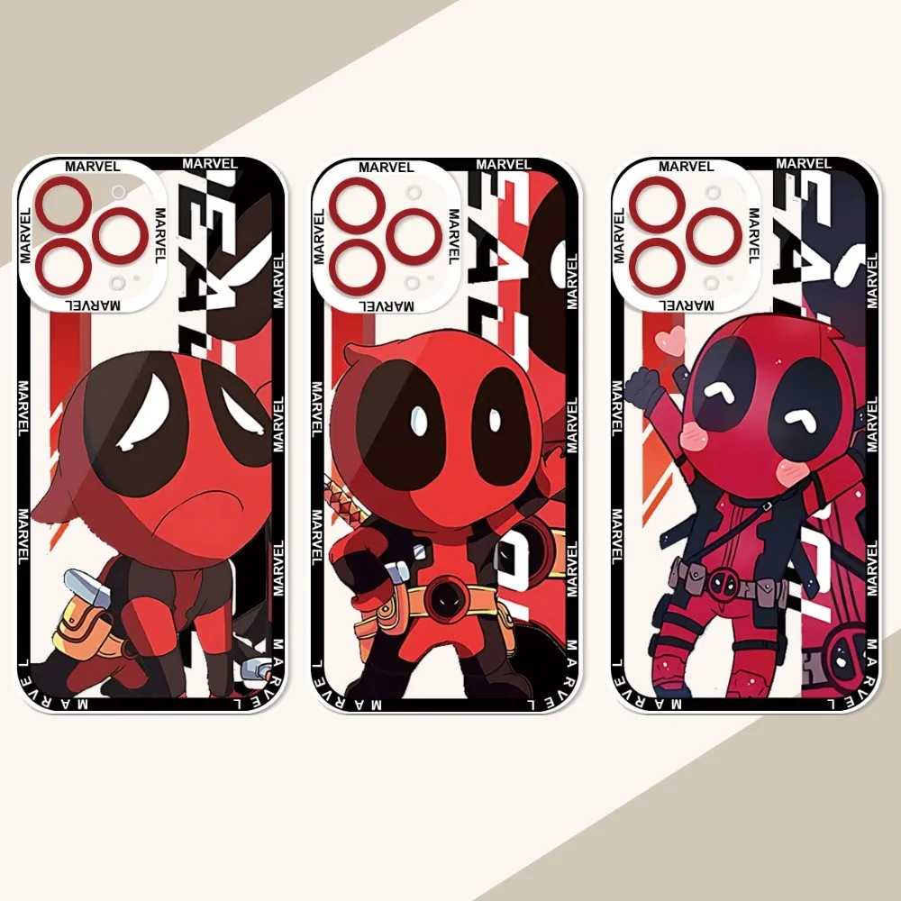 D-DeadpoolS-M-MarvelS-para Phone Case For IPhone 12 11 13 14 Pro Max XR XS Max X SE2020 7 8 Plus Case