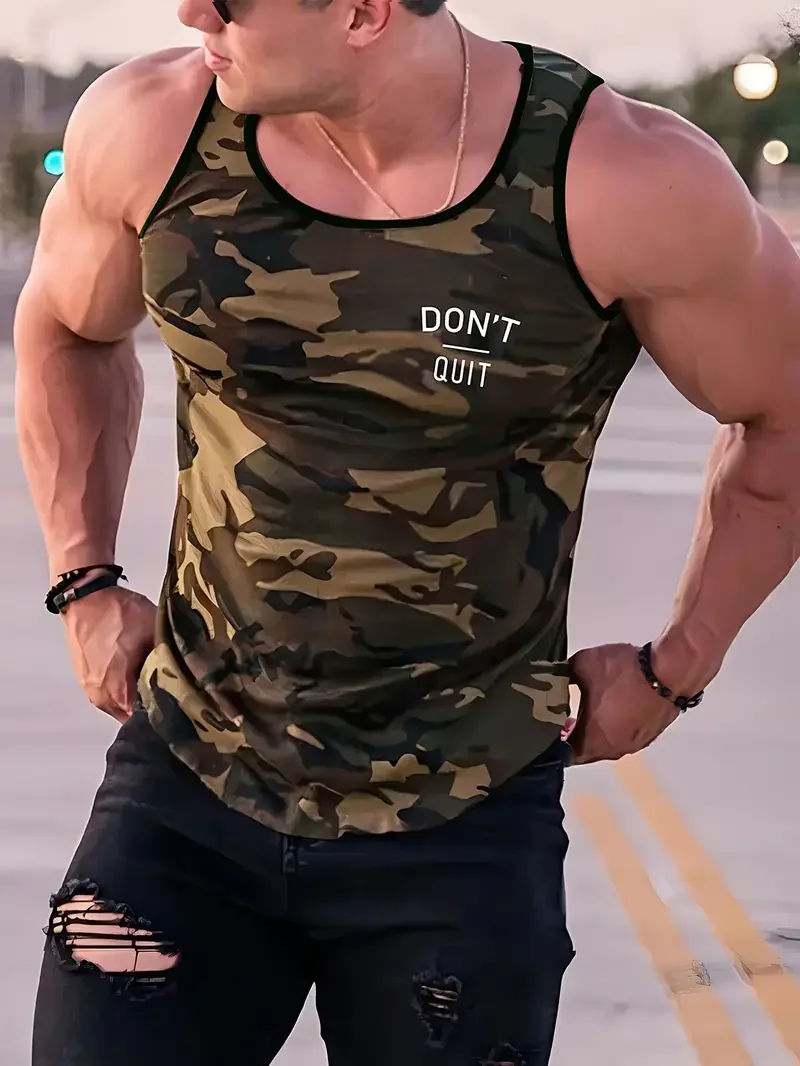 Regatas camufladas masculinas - Summer Gym Clothing avaliação e preço