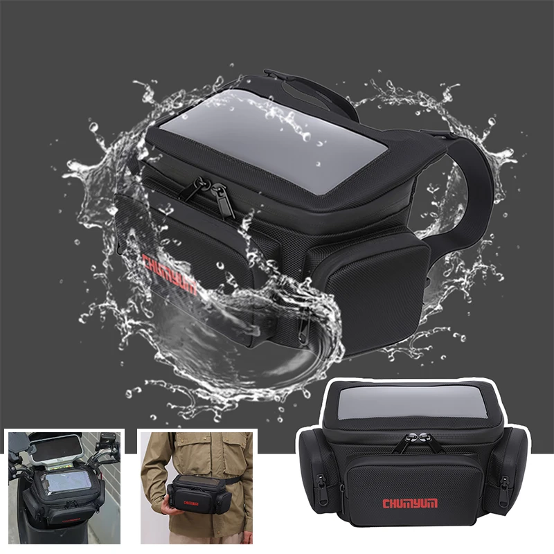

Motorcycle Handlebar Bag Waterproof Phone Storage Bag Travel Storage Bag for Motorcycle Front Handleba Bag for electric scooter