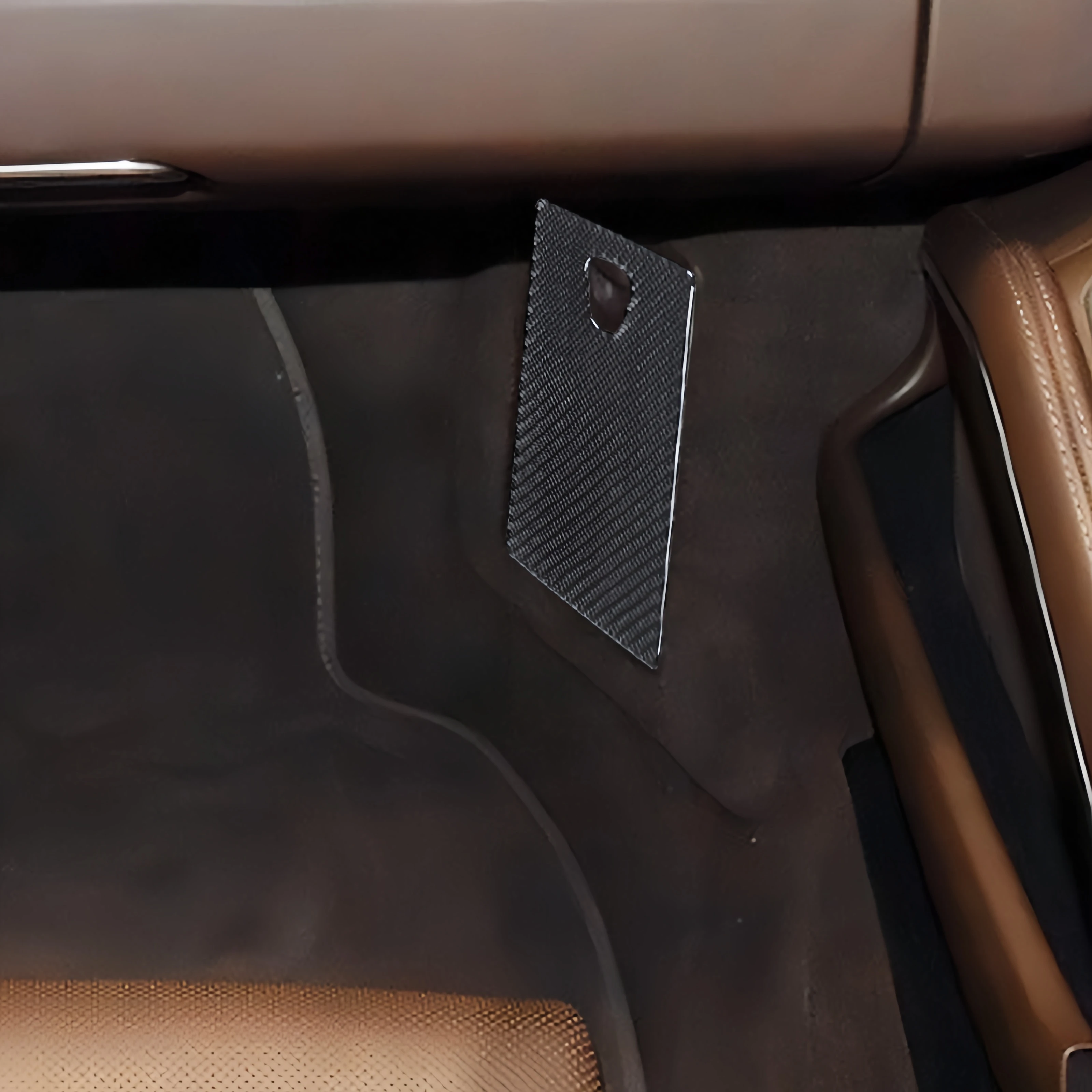 For Porsche 718 982 Boxster Cayman 16-22 Carbon Fiber Car OBD Interface Panel Trim Cover Decorative Sticker Interior Accessories