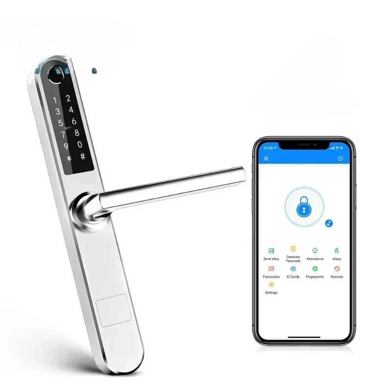 High Quality New Biometric Electronic Entrance Wifi Smart Fingerprint Security Door Lock for Smart Home for Apartment for