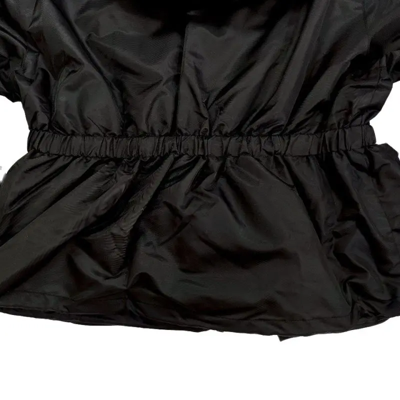 2024 Women\'s Clothing Solid color waist drawstring hooded jacket No.16