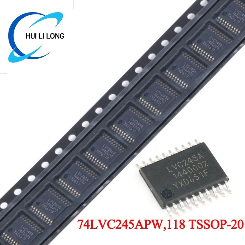 10/20/50/100 74LVC245 74LVC245A 74LVC245APW 74LVC245APW,118 TSSOP-20 Three-state Output Eight-way Bus Transceiver Logic Chip IC