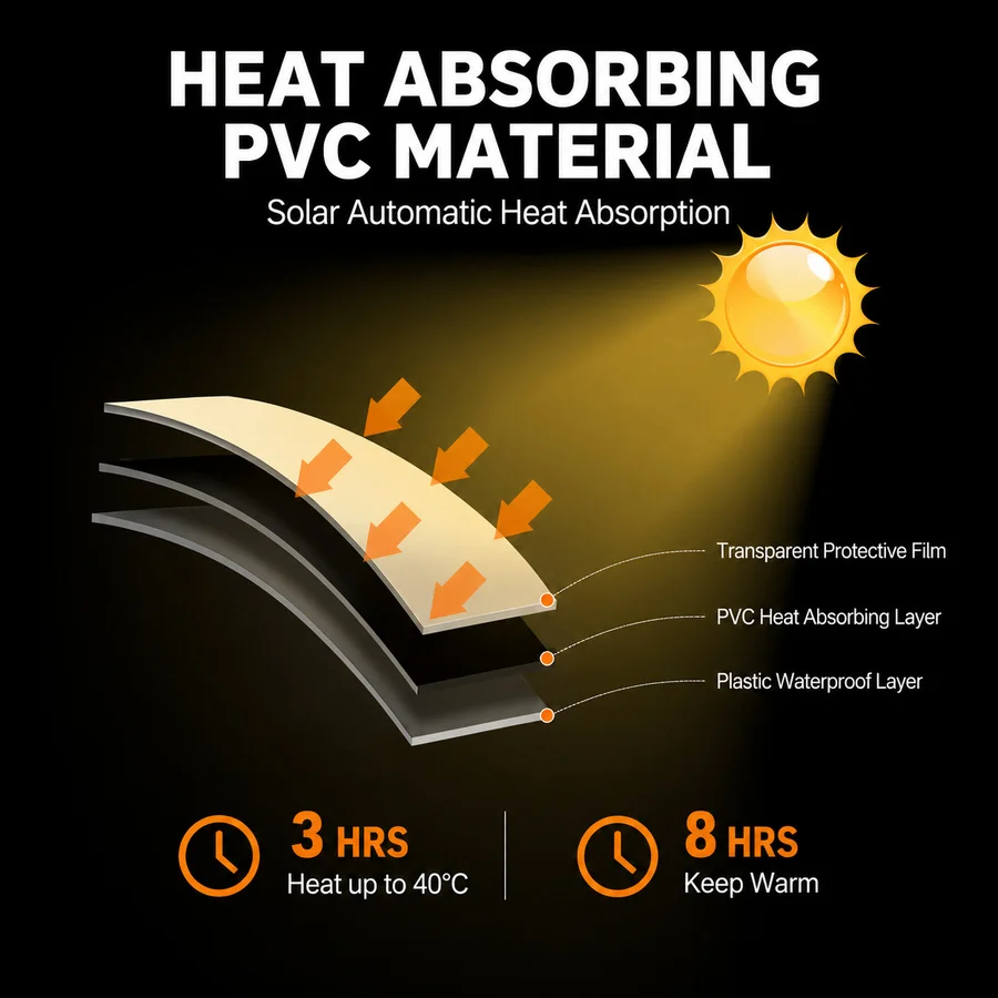 20L Solar Shower Water Bag for Camping, Car RV Camping Foldable Hanging Outdoor Rinse Kit with Hose and Shower Head